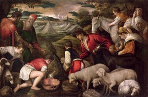 Moses Striking Water from the Rock by Jacopo Bassano